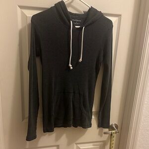 Ruff Hewn Dark Gray Hoodie with White Accents